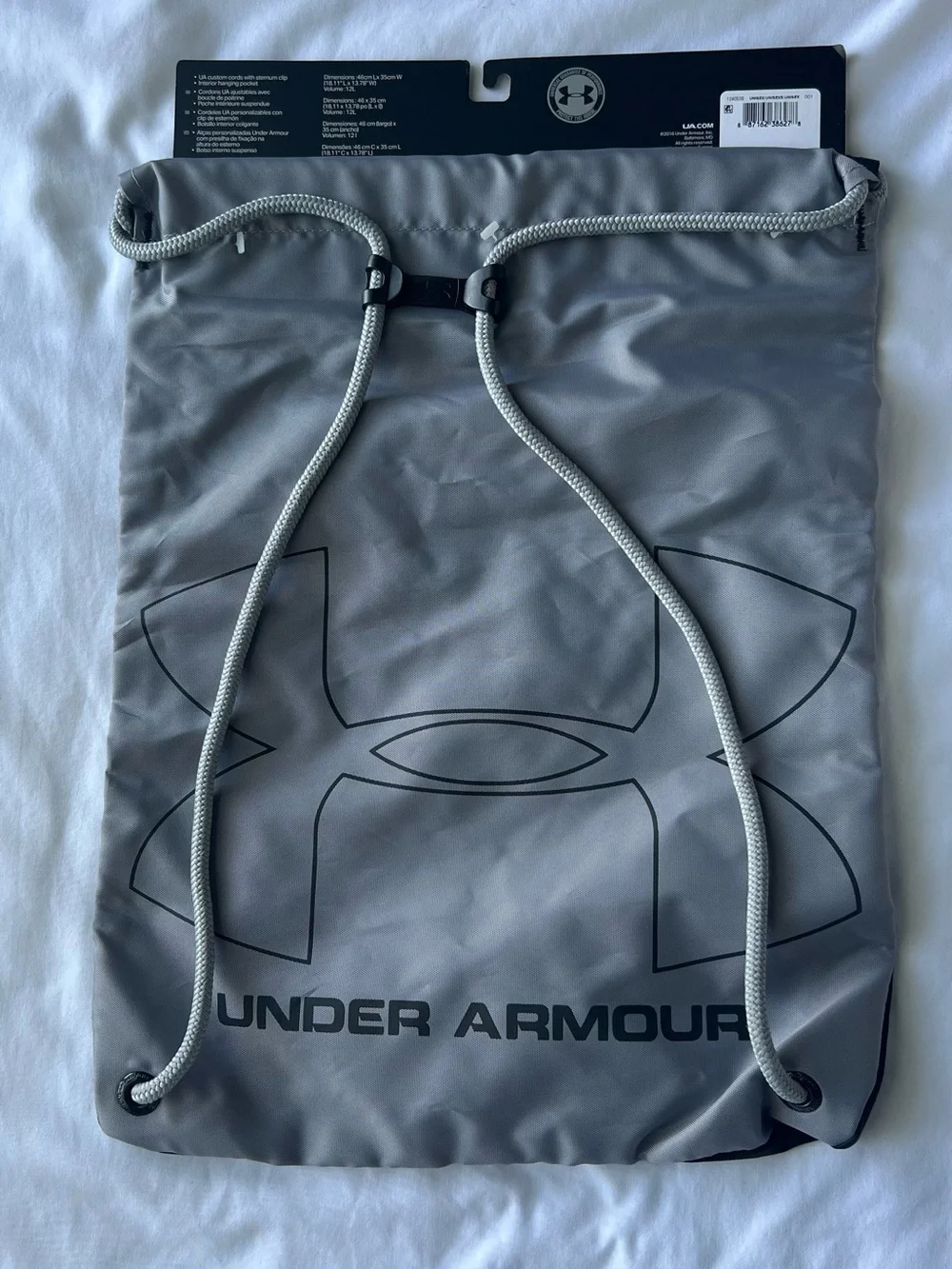 NWT Under Armour Black Drawstring Gear Sack